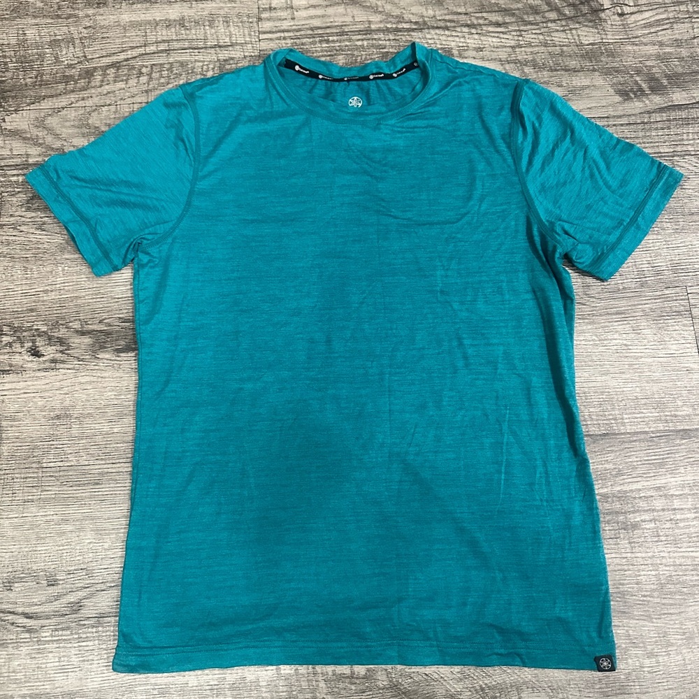 Teal Yoga Crew Neck T-Shirt